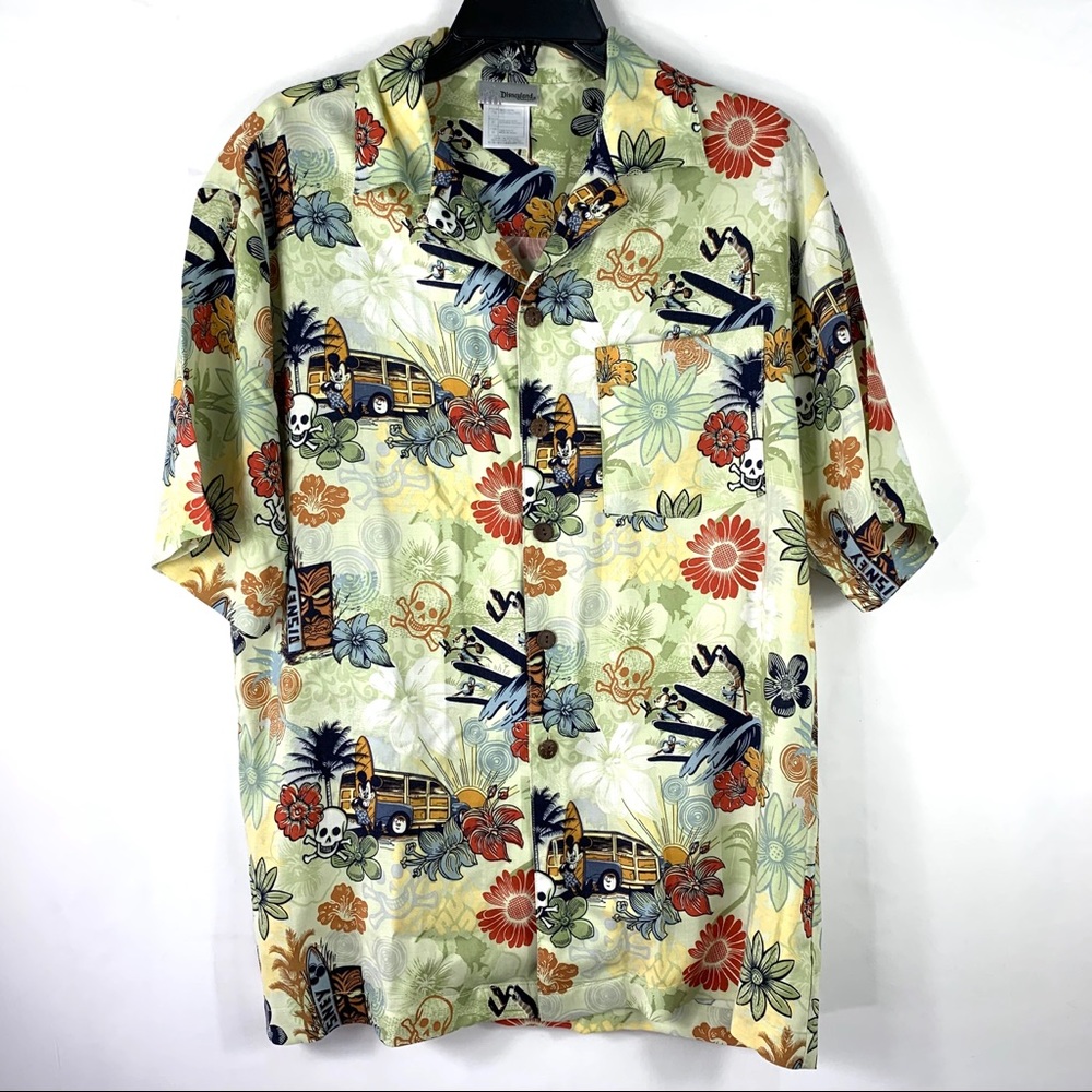 Disneyland Resort Mickey Mouse Hawaiian Shirt Sz S
